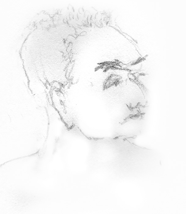 Man, looking askance