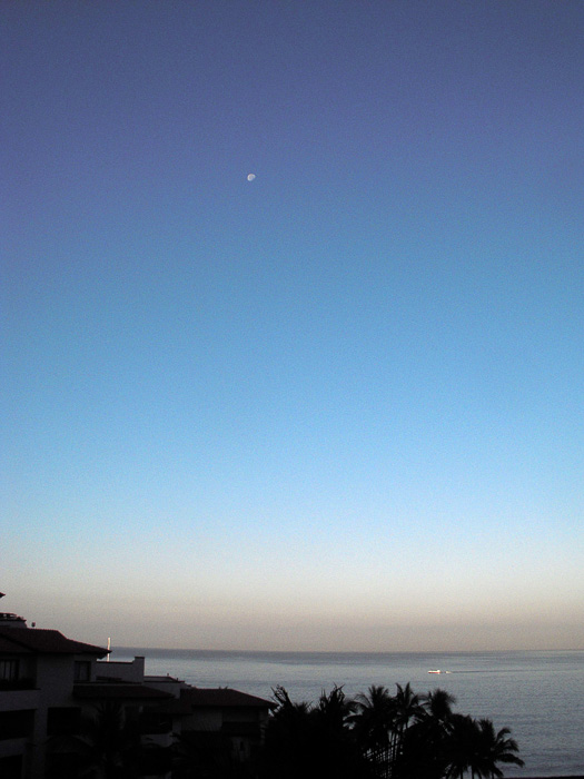 Morning Moon Banderas Bay, photograph, 2017