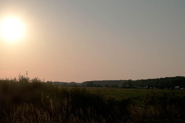 Sunset over I-94