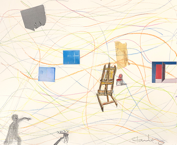 A Digest of Discovery	pencil, collage on paper	14 x 16 in.